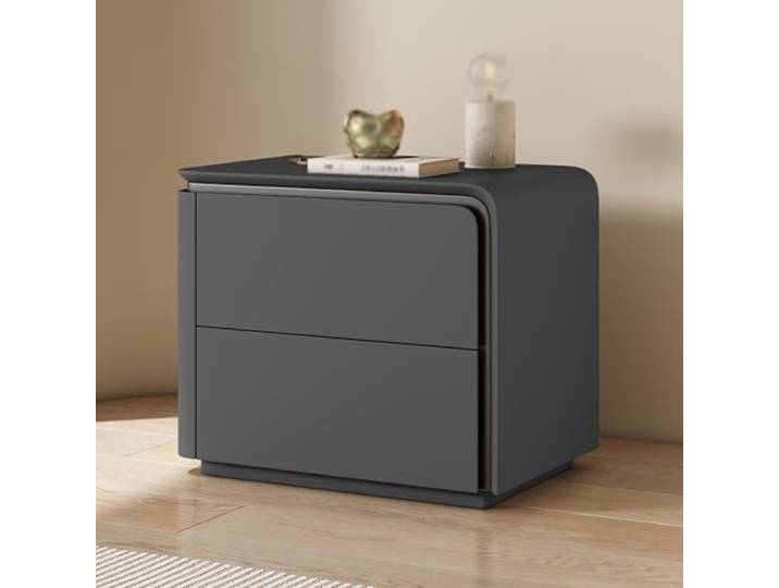 Nachttisch, Beistelltisch, Nachttisch, Schlafzimmer(Dark Gray,45x40x50cm)