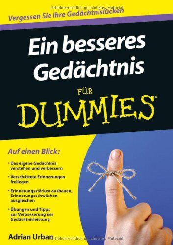 Adrian Urban - Ein besseres Gedächtnis für Dummies - Preis vom 30.09.2026 09:01:18 h