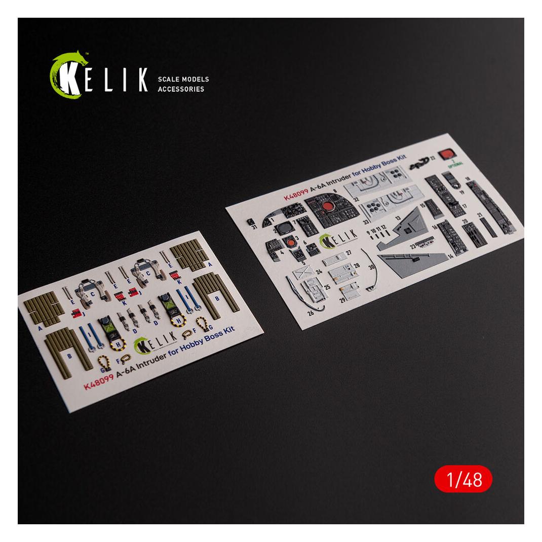 Kelik A-6A Intruder - interior 3D decals for HobbyBoss kit (K48099)