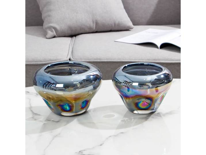 Vase en verre couleur arrangeur de fleurs accessoires hydroponiques Pot de fleur Vase de fleur Terrarium accessoires de décoration de salle