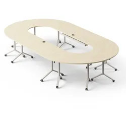 Meetingtisch Oval BG-Line mit Steckdosen klappbar