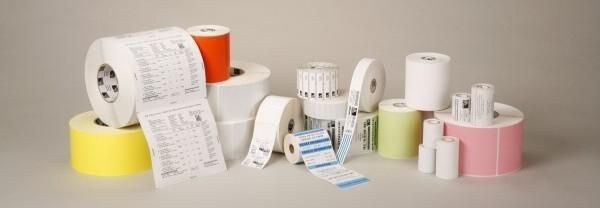 Zebra 102x192mm Direct Thermal Paper Labels, 1000D Uncoated, Permanent Adhesive, Fanfold
