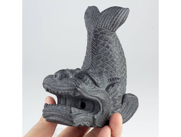 Statue de poisson Dragon en pierre, mascotte Feng Shui chinoise, porte-encens et thé, Attraction de richesse pour animaux de compagnie, décoration de bureau et de maison, cadeau porte-bonheur