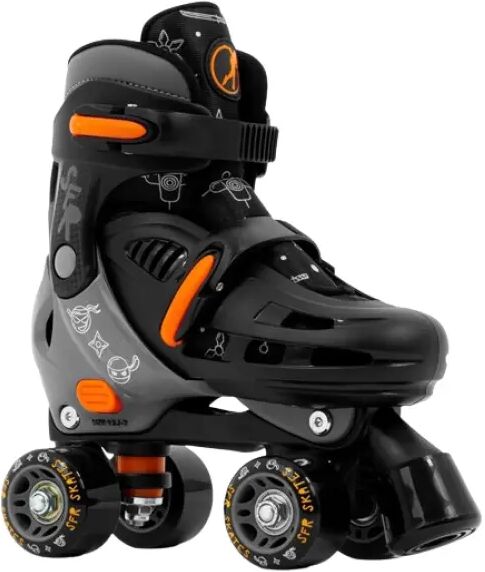 Kids Roller Skates SFR Storm V Adjustable (Ninja - 8C-11C)  - Black;Grey;Orange - Size: 8C-11C UK