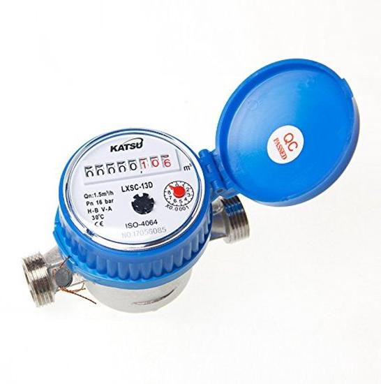 Waterstroommeter 13 mm voor koud water en droge telling