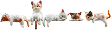 Inspire Picks Miniature Cat Figurine Decor Cute 3D Desk & Shelf Animal Ornament style G
