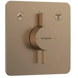 hansgrohe, Duscharmatur + Badewannenarmatur, DuoTurn Q Mischer, Unterputz, 2 Verbraucher, 2 Funktionen, Soft Edge Rosette, 75414