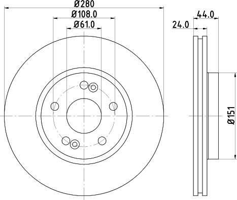 Don Bremsscheibe Pcd14232 280mm 24mm Für Renault