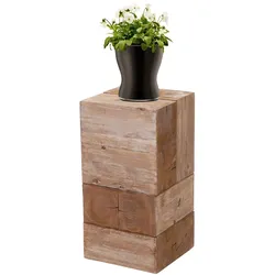Blumentisch HWC-A15, Blumensäule Blumenständer, Tanne Holz rustikal massiv MVG-zertifiziert ~ 60cm