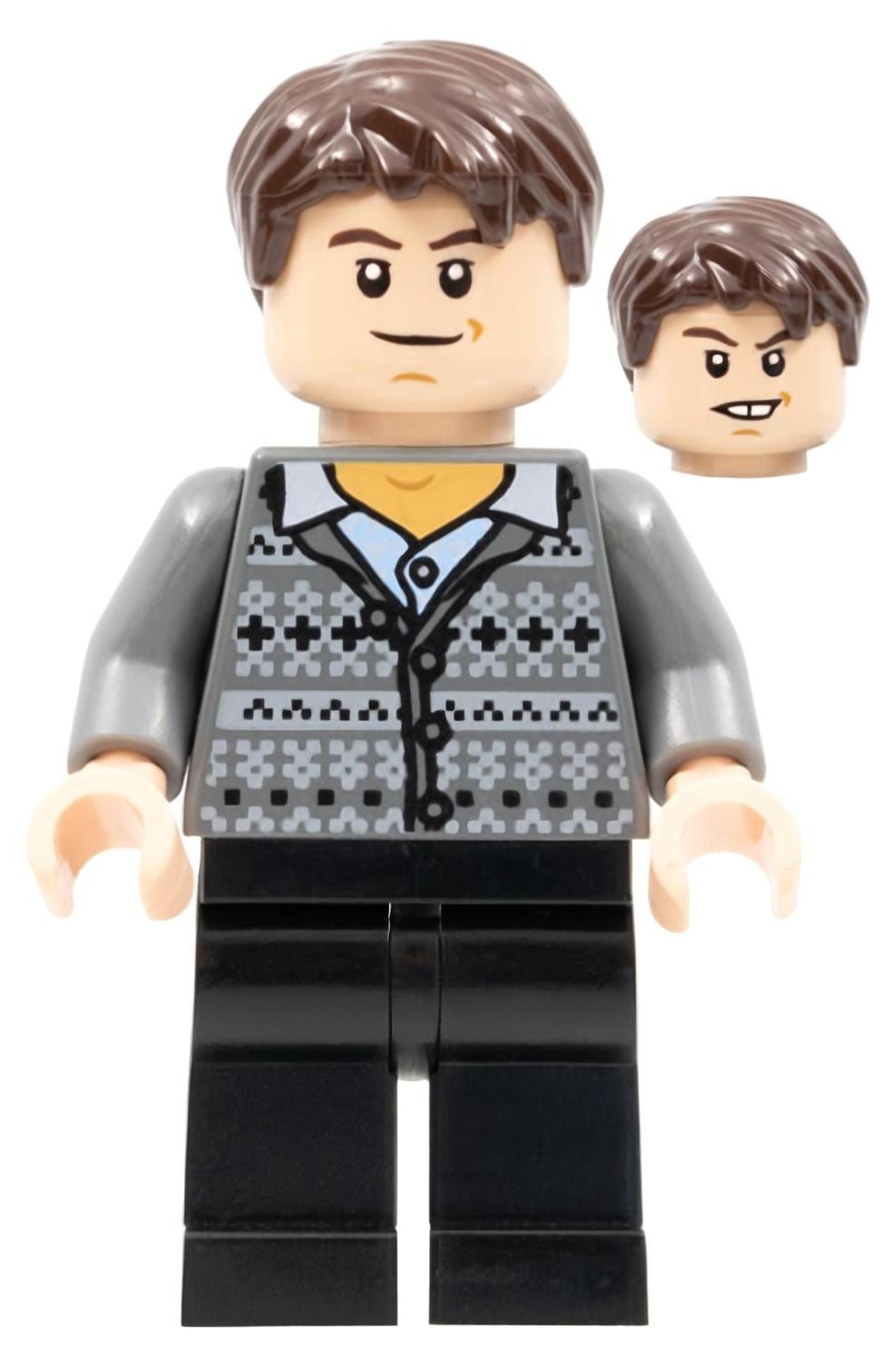 LEGO Minifiguur Neville Longbottom met Fair Isle patroon trui en zwarte benen (hp129)