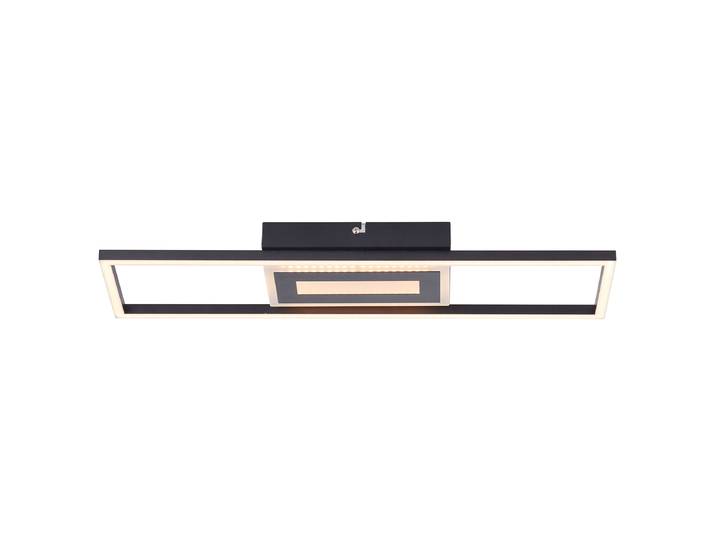 Plafonnier Besson 55 x 16cm Gris/Noir/Gris/Anthracite Fer thermopoudré Plastique ABS LED Module LED