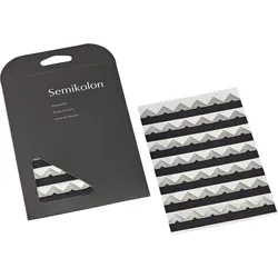 Semikolon Eckaufkleber für Fotos silberfarben