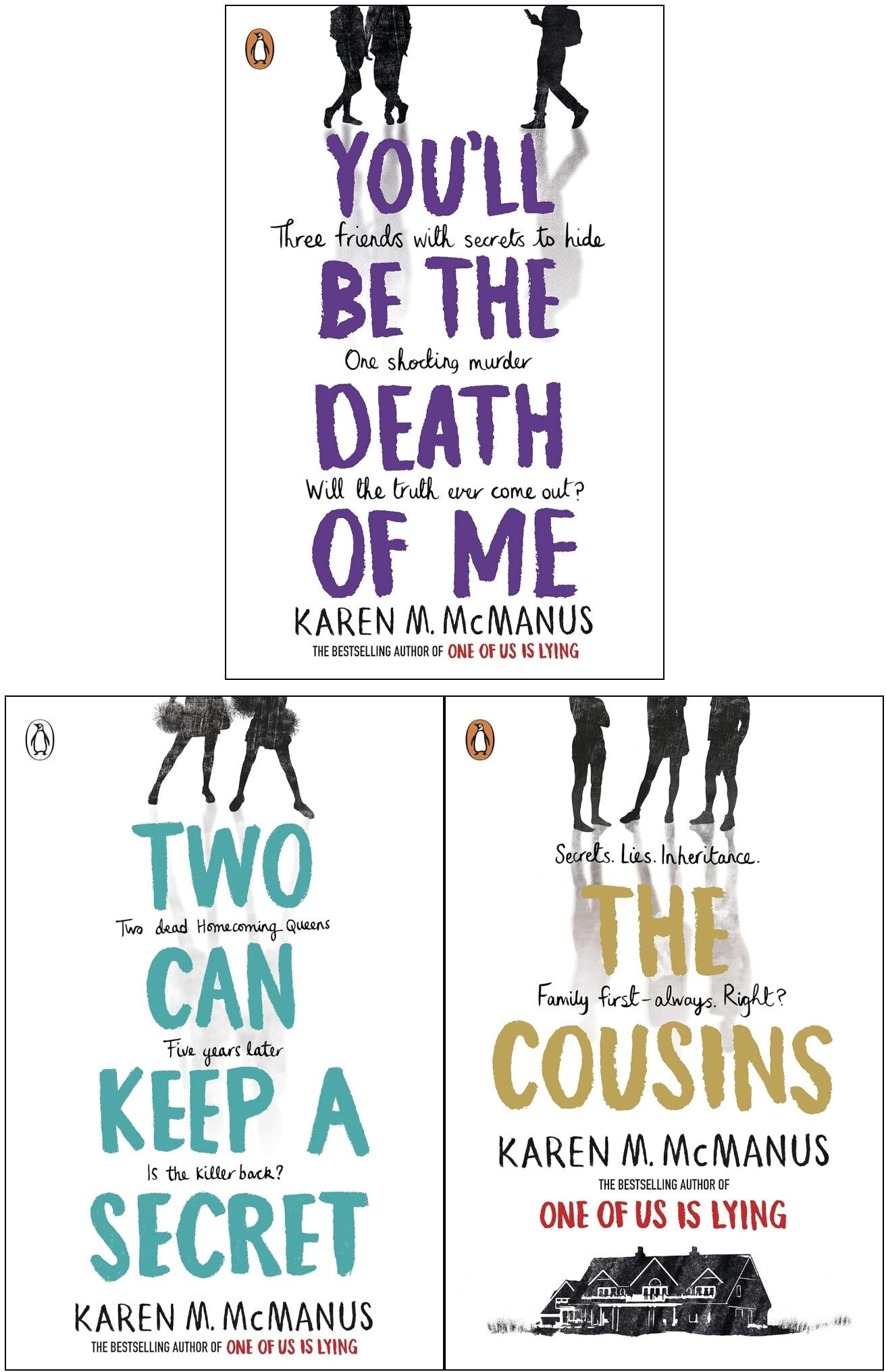 Penguin Karen McManus 3 Books Collection Set (The Cousins, Two Can Keep a Secret, You will be the Death of Me)