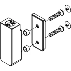 HSK Ersatzteile Scharnier, komplett, Weiß-matt, E100085-4-70 E100085-4-70