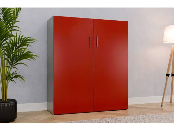 Büro Highboard nach Maß - RAL 3001 Signalrot - 140x120x42cm - Individuell konfigurieren