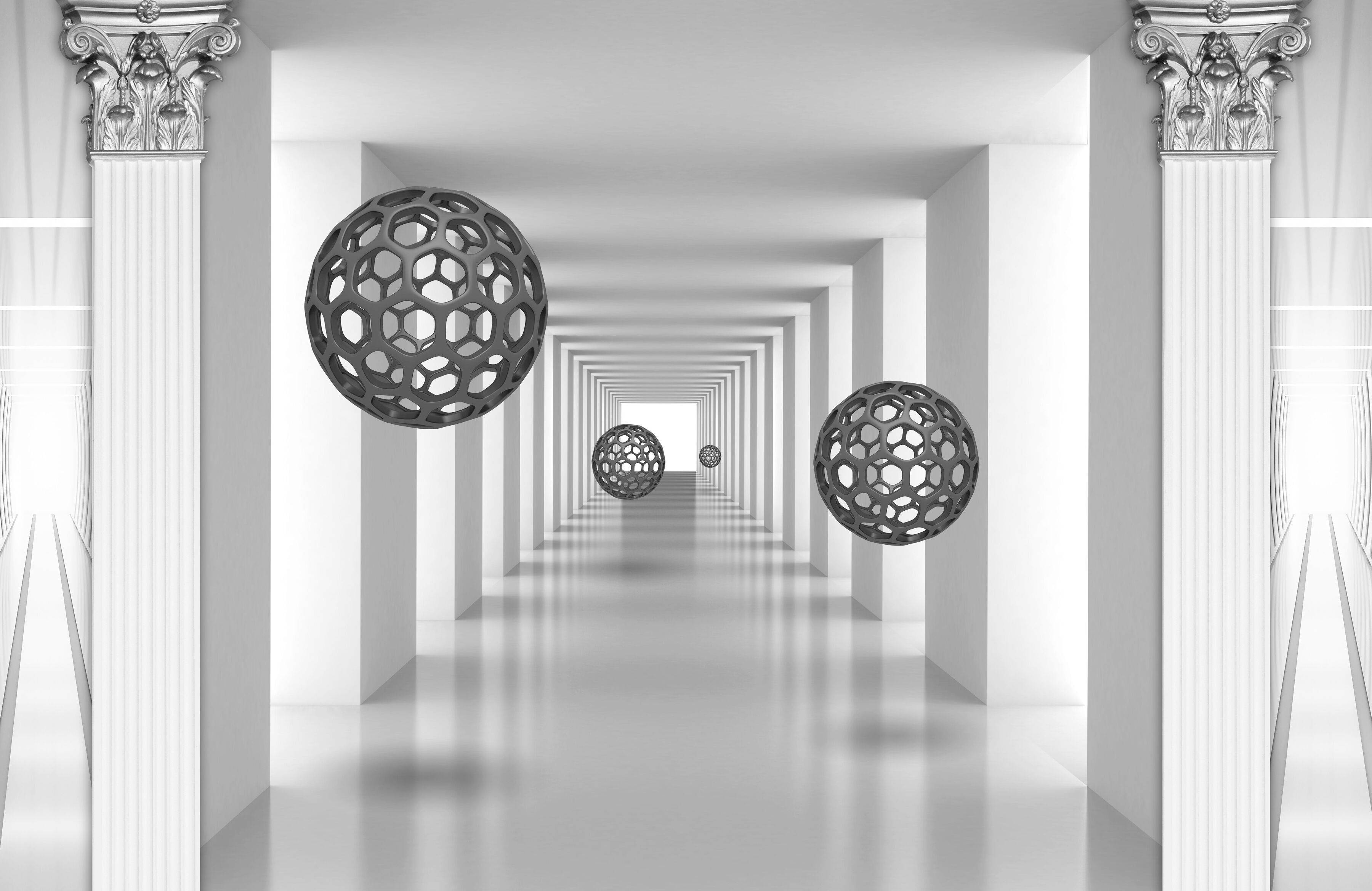 Papermoon "3D ABSTRAKT PASSAGE SKULPTUREN" bunt B/L: 5m x 2,8m, Bahnen: 10 Stk.