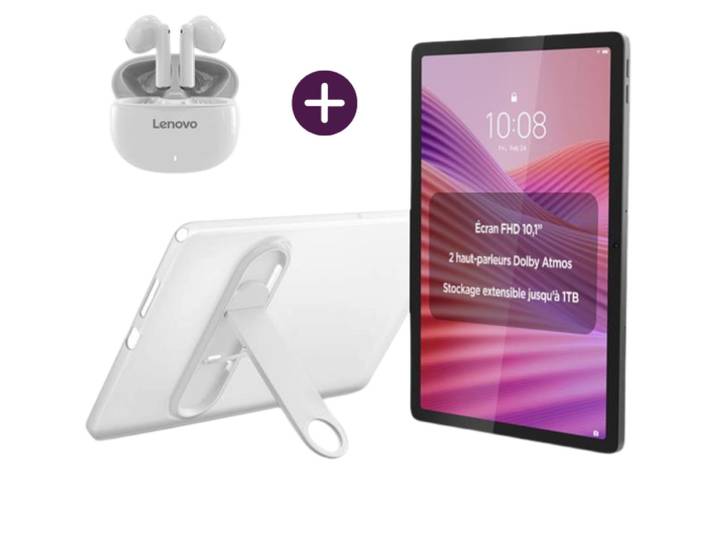 Pack Tablette Tab 10,1 128 Go ZAEH0192SE + coque + écouteurs LENOVO