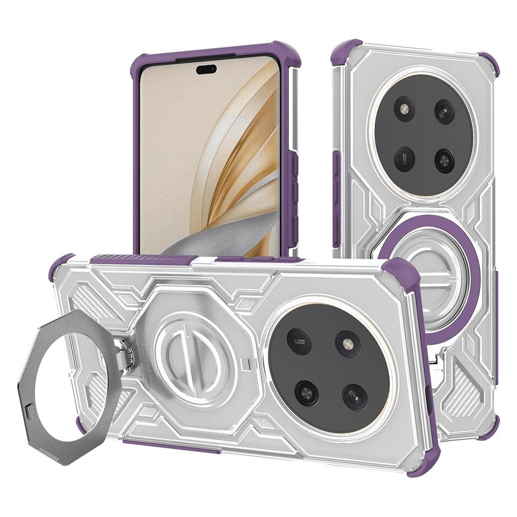 Techsuit - Carbon Shield PRO - Honor Magic7 Lite / X9c - Purple Transparent (Honor Magic7 Lite, Honor X9c) (59456784)