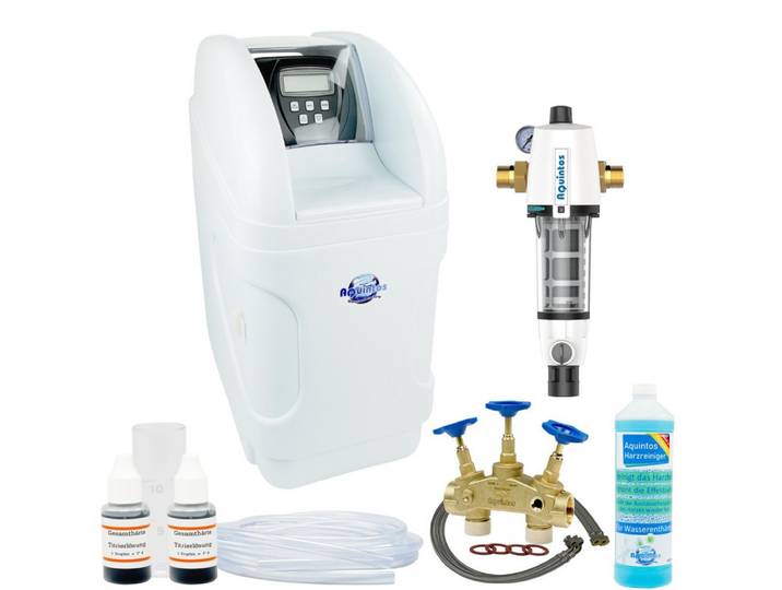 Aquintos Wasseraufbereitung Wasserhahn-Wasserfilter MKC32 TOP-Line Wasserenthärtungsanlage, Vollautomatische Anpassung an den Wasserverbrauch