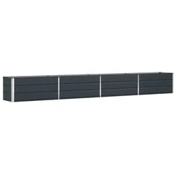 Helloshop26 - Modernes Design Pflanzgefäß Garten Terrasse 480 x 50 x 45 cm aus verzinktem Stahl Anthrazit