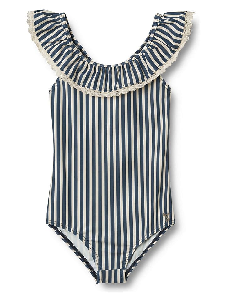 Wheat Badeanzug "Doris" in Dunkelblau/ Creme - 128