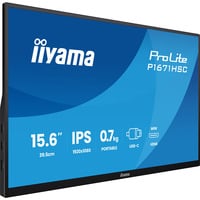 P1671HSC-B1, LED-Monitor 39.5 cm (15.6 Zoll), schwarz (matt), Portabler Monitor mit USB-C-Dock, Lautsprechern und Lederhülle
