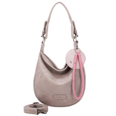 Schultertasche FRITZI AUS PREUSSEN "Fritzi Hobo", Damen, Gr. B/H/T: 10cm x 31cm x 33cm, rosa (altrosa), Lederimitat, unifarben, Taschen Schultertasche, mit abnehmbaren Schultergurt