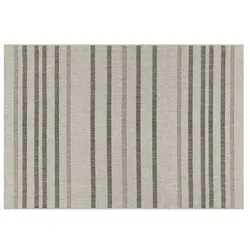 Peyer Syntex Teppich Terrace Steifen hellgrau-kiesel 80 x 150 cm