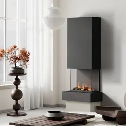 muenkel design Garda [Elektrokamin Opti-myst]: Nero (Schiefer schwarz) - Schwarz