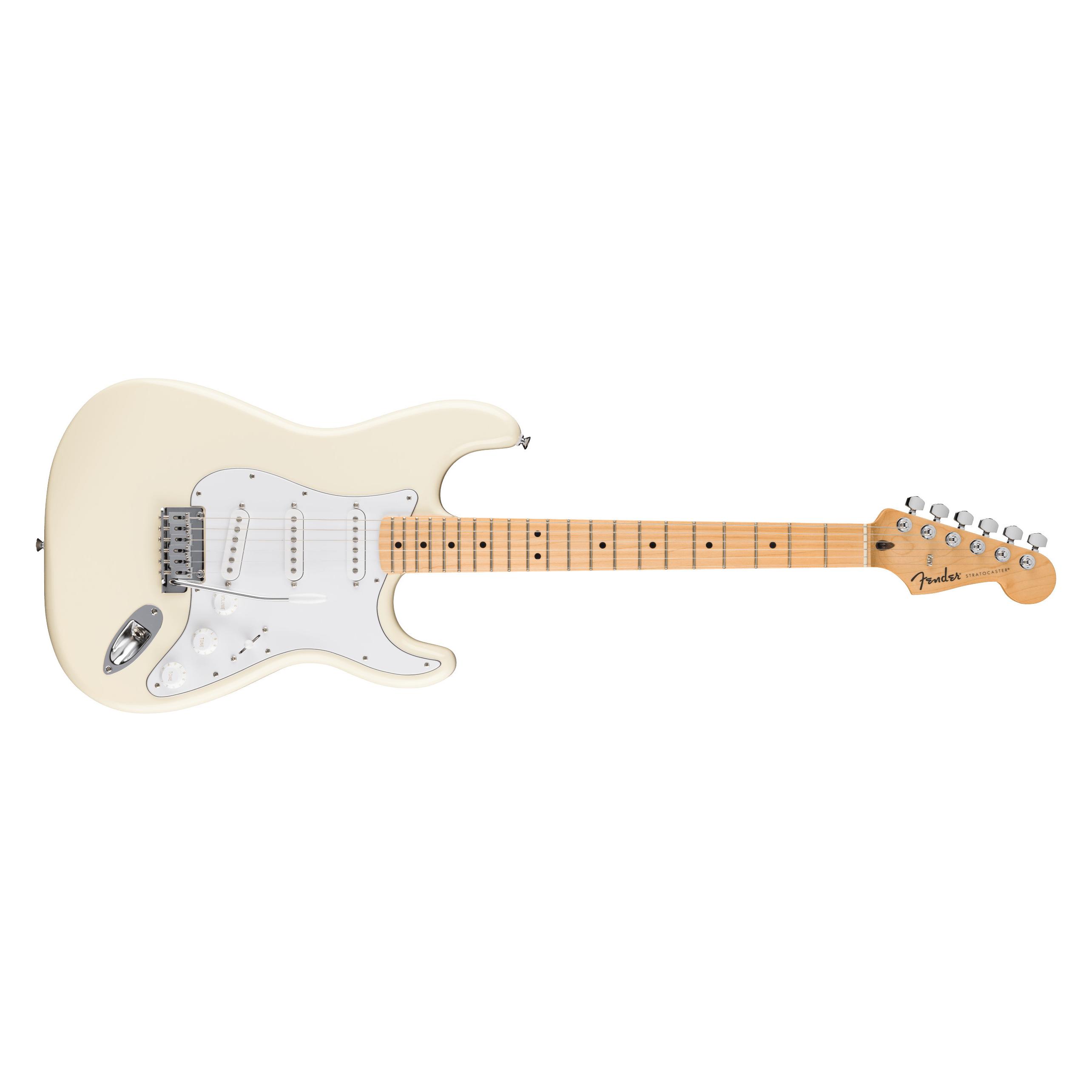 Fender Standard Stratocaster Electric Guitar, Olympic White (E-Gitarre) (54308812)