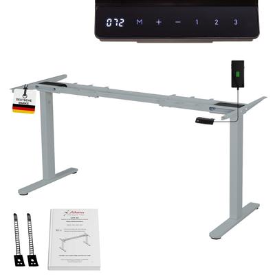 ALBATROS Lift S5S Gestell für Schreibtisch Höhenverstellbar Elektrisch, 2x Motoren, silber - Stufenlos Höhenverstellbares Schreibtischgestell