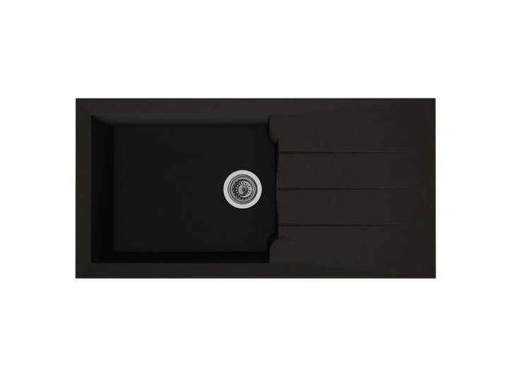 Evier résine 1 bac ALINEO 100 x 50 cm noir
