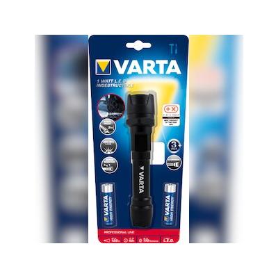 Varta LED Taschenlampe Indestructible, 1 Watt LED inklusive Batterien