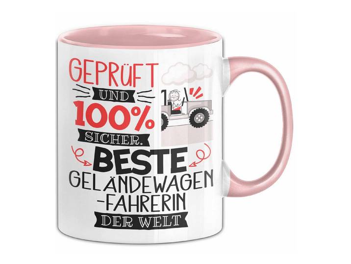 Trendation Tasse Beste Geländewagenfahrerin Der Welt Tasse Geschenk für Eine Geländew