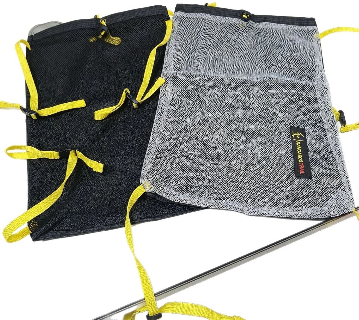 INF Outdoor MOLLE Befestigungstasche - Mesh erweiterbar für Wanderrucksäcke mit verstellbaren Gurten und taktischer Grau