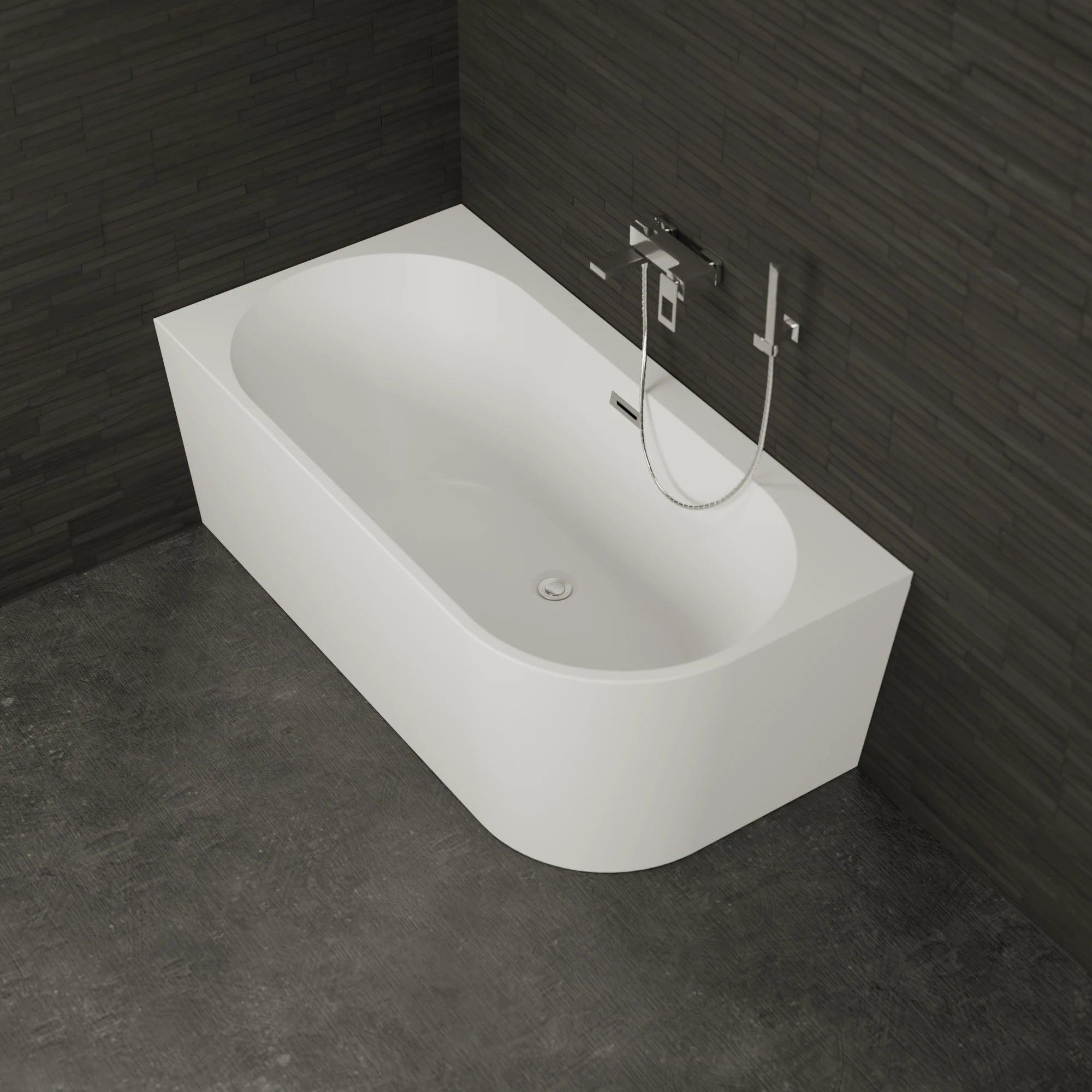 Freistehende Badewanne Capri 150 links weiß 150 x72 x58 cm