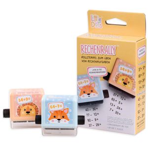 Trodat Motivstempel Little Dots Rechenrally Set, Kunststoff, 2,5 cm, selbstfärbend, schwarz, 2-teilig