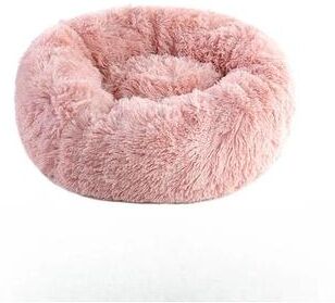 Uplifted Finds Plush Pet Nest Round Cat Dog Bed pink