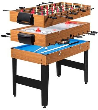 Costway 48 Inch 3-In-1 Multi Combo Game Table with Soccer for Game Rooms