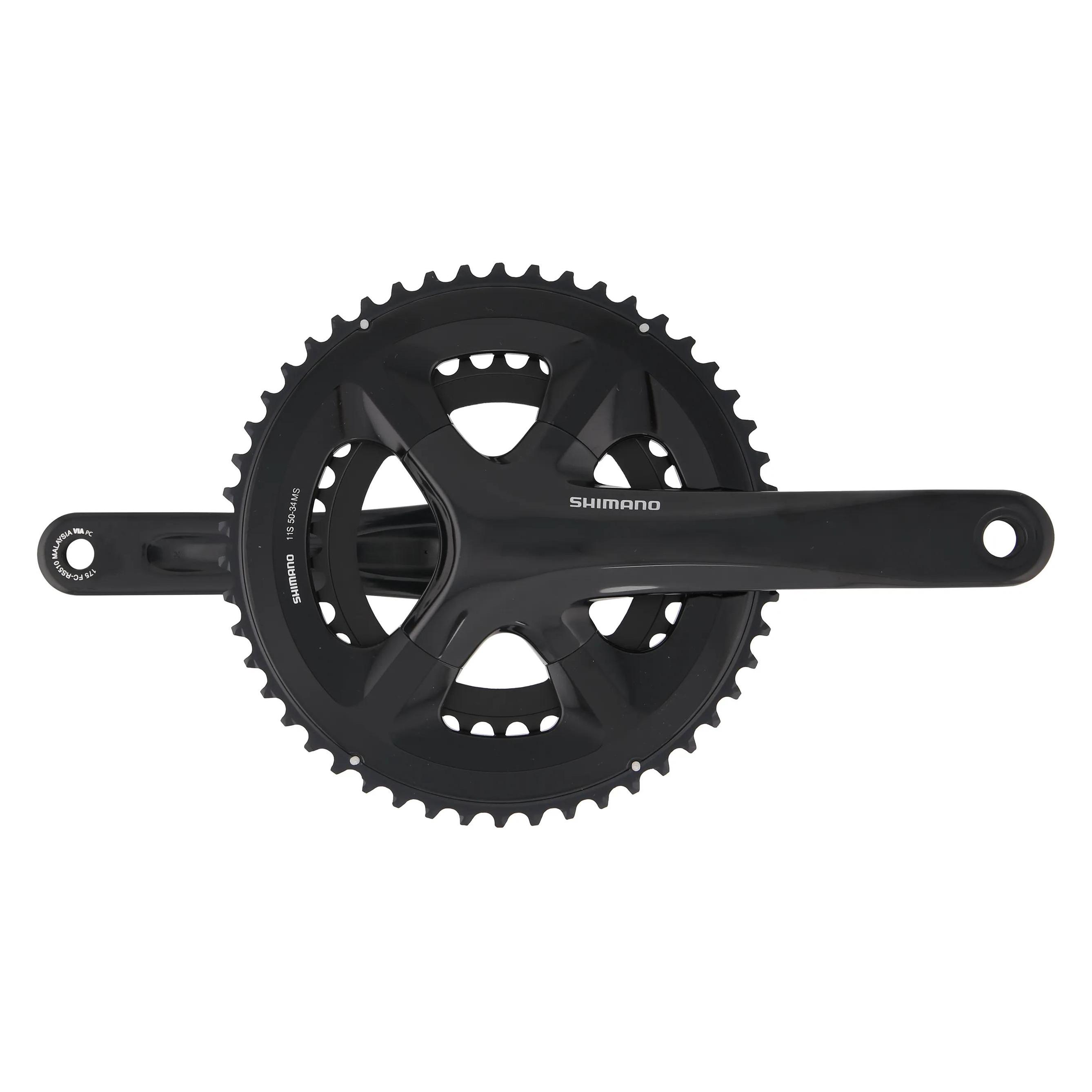 Shimano Kettenradgarnitur FC-RS510 2-PCS 175 mm 46x36 schwarz Box (175 mm) (EFCRS510EX66X)