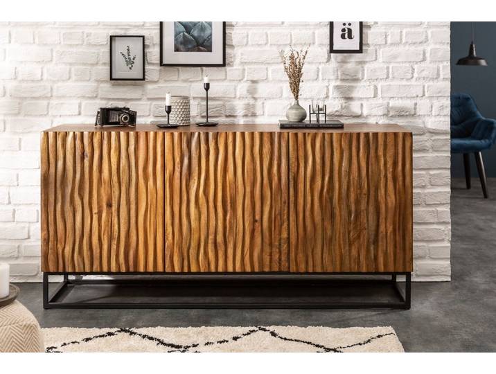 riess-ambiente Sideboard AMAZONAS 160cm natur, Massivholz · Anrichte · Rinden-Front · Kommode · Wohnzimmer