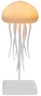 HomeDecorAndMore LLC Elegant Rotating Jellyfish LED Lamp With Warm & Color Gradient Lights with Stand