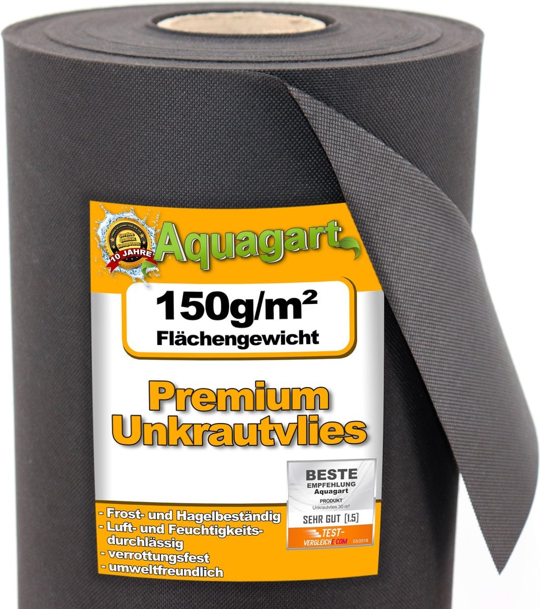 85 m² Tuinvlies Onkruidbestrijdingsdoek 150 g/m², Breedte: 1 m