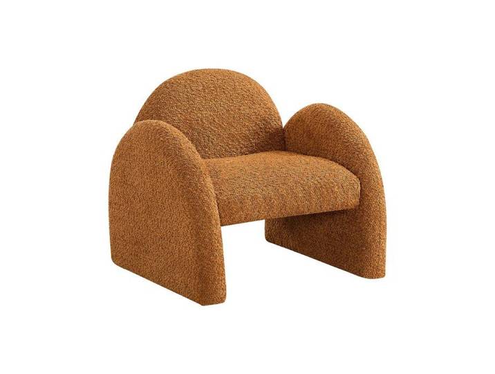 Fauteuil enfant en tissu bouclette terracotta MOSALO