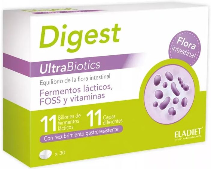 Eladiet Digest Ultrabiotics Sem Glúten 30 Tabs