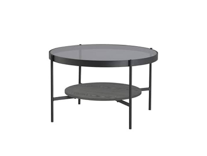 byLIVING Couchtisch Ohio, Ablageboden MDF Echtholzfurnier schwarz