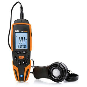 HT-Instruments Luxmeter HT309, für LED, bis 400.000 Lux, Speicher, externer Sensor