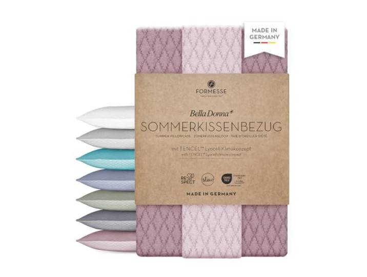Bella Donna Sommerkissenbezug: edel, luftig, anschmiegsam; kein Bügeln