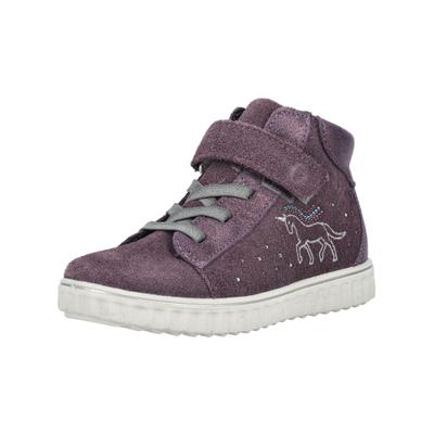 Sneaker RICOSTA "Ricosta Sneaker Veloursleder", Mädchen, Gr. 32, Textil, lila, Veloursleder, Schuhe Sneaker