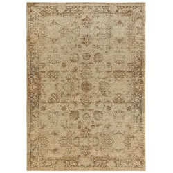 benuta Nest Flachgewebeteppich Frencie Beige 100x160 cm - Vintage-Stil Teppich im Used-Look